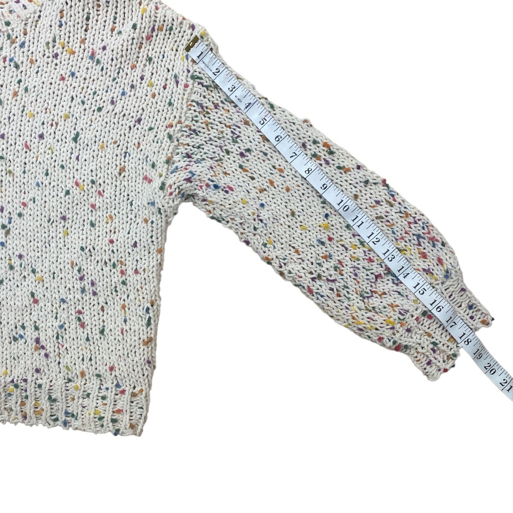 DEE ELLY Women’s Sweater Popcorn Funfetti Knit Distress Drop Shoulder Size Small - Picture 14 of 16